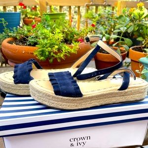 Blue Espadrille Sandals